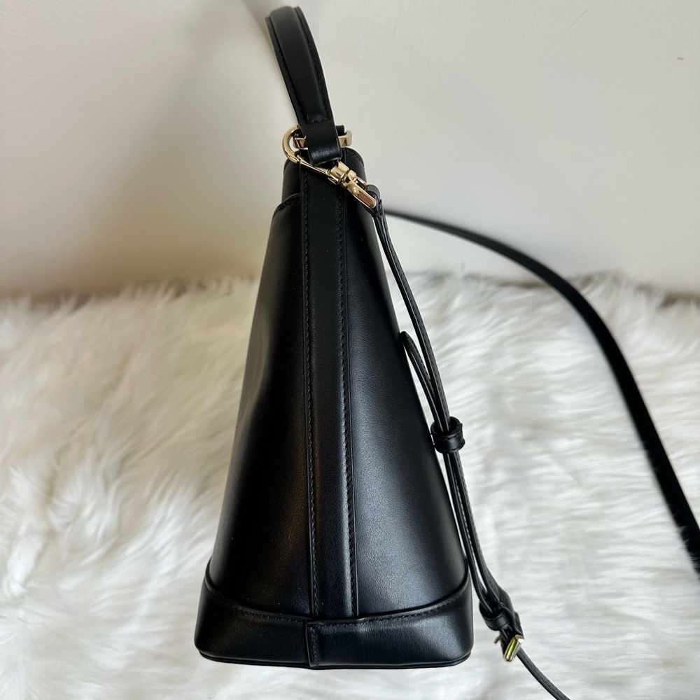 Kate Spade Black Leather Reegan Bucket Bag **EUC** - Picture 5 of 15